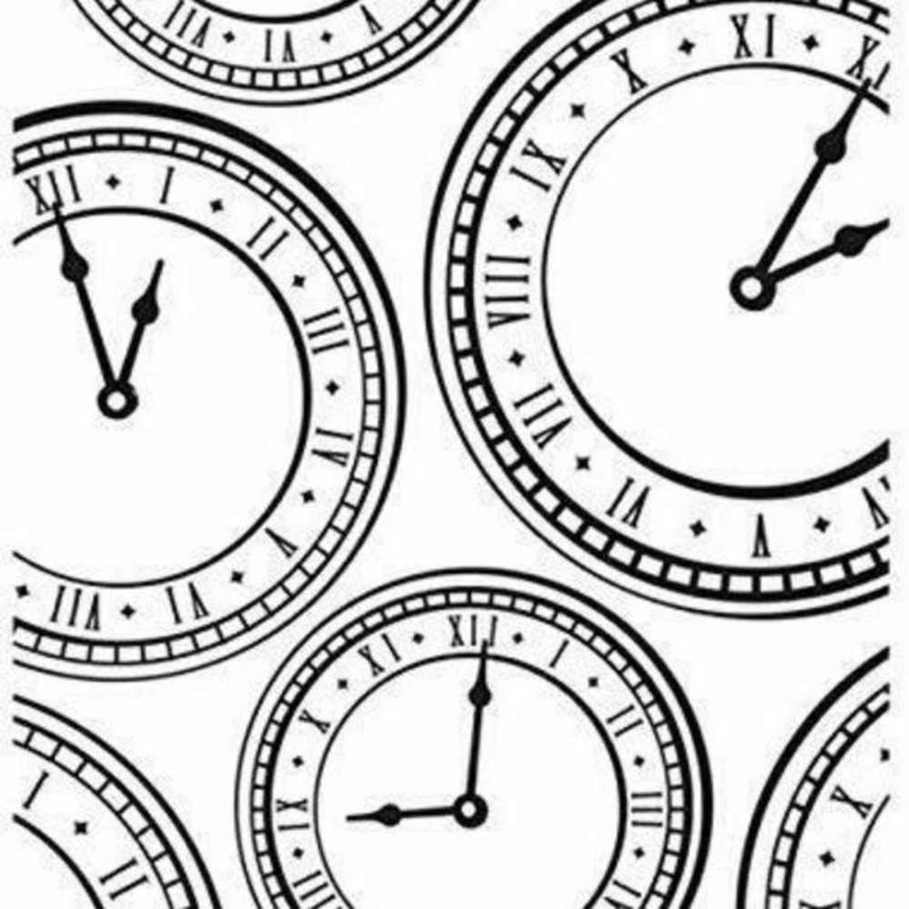Darice Embossing Folder Clock Scrapbook Paper Crafts Card Making